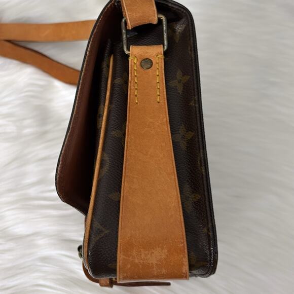AUTHENTIC LOUIS VUITTON CARTOUCHIERE MM SHOULDER CROSSBODY BAG MONOGRAM 8904SL - Picture 8 of 13